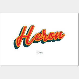 Heron Posters and Art